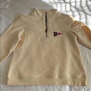 Kiel James Patrick Cream Quarter-Zip Pullover